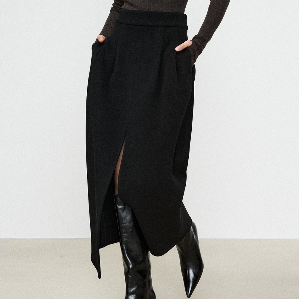 Commense Maxi Front Split Skirt - great for the office